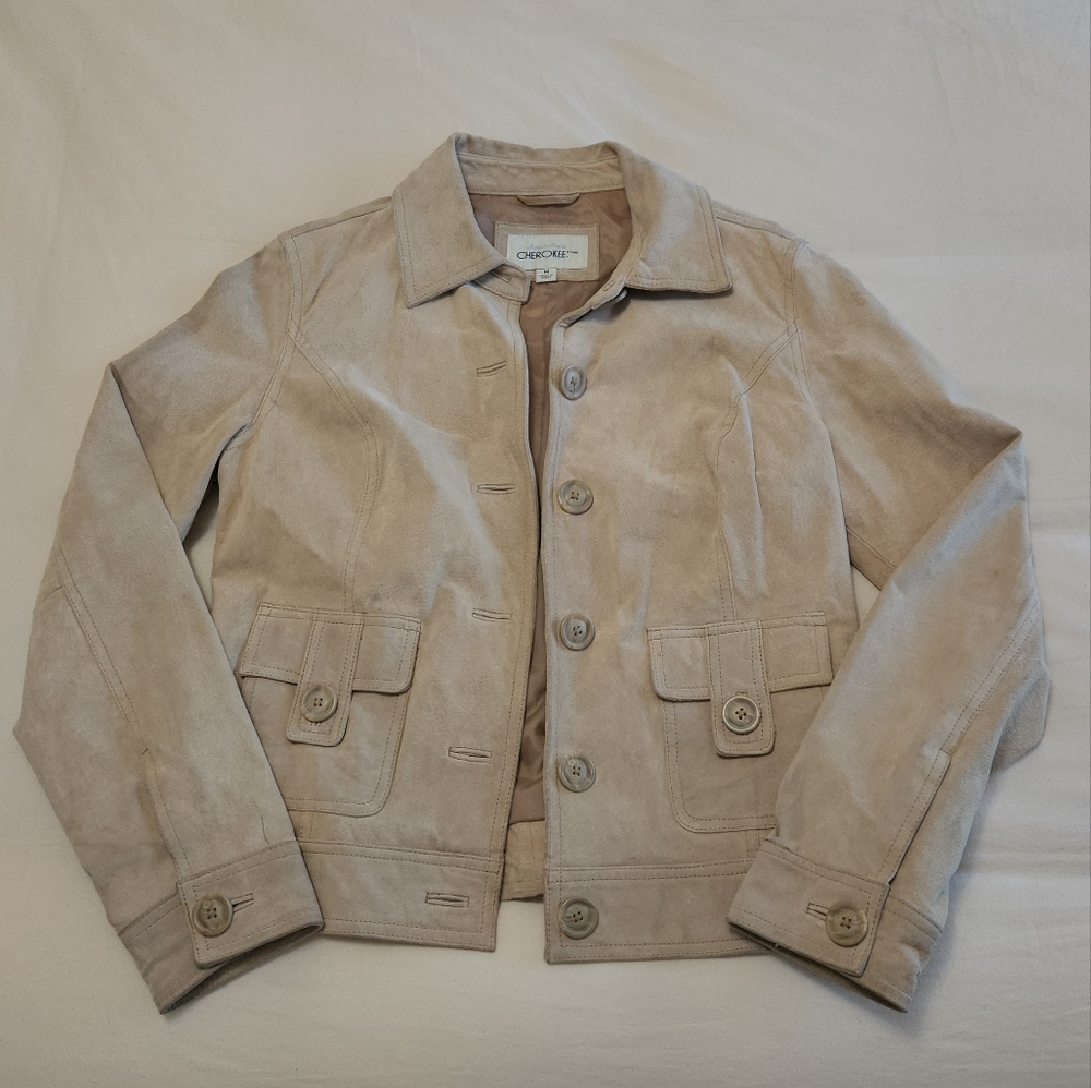 Tan leather jacket